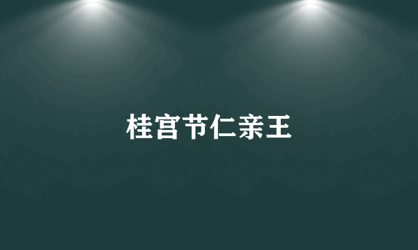 桂宫节仁亲王