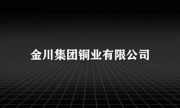 金川集团铜业有限公司