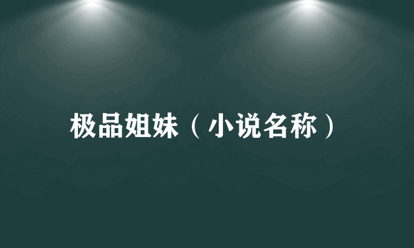 极品姐妹（小说名称）