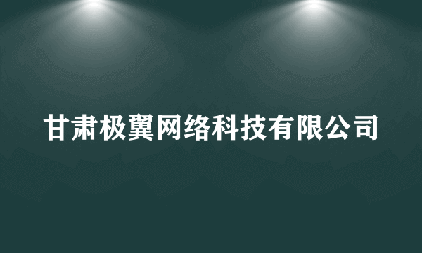 甘肃极翼网络科技有限公司