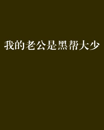 我的老公是黑帮大少