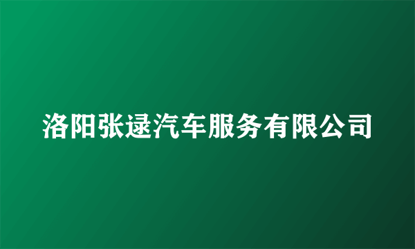 洛阳张逯汽车服务有限公司
