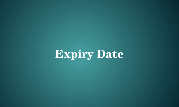 Expiry Date