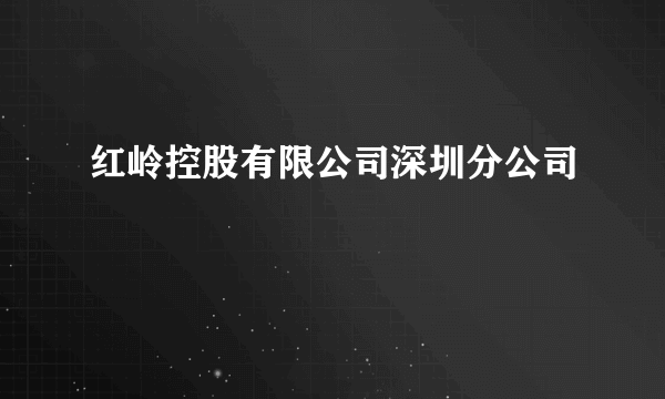 红岭控股有限公司深圳分公司