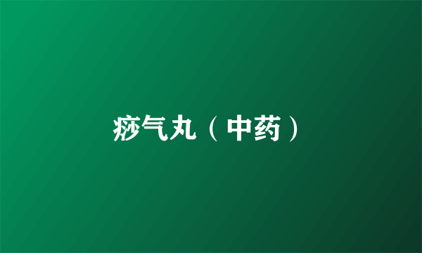 痧气丸（中药）
