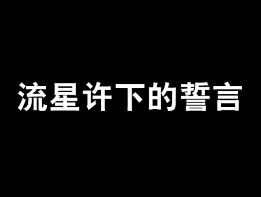 流星许下的誓言