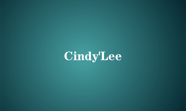 Cindy'Lee