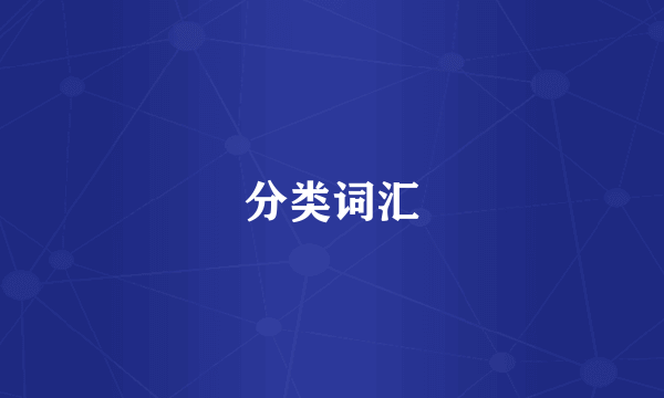 分类词汇