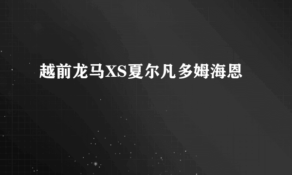 越前龙马XS夏尔凡多姆海恩