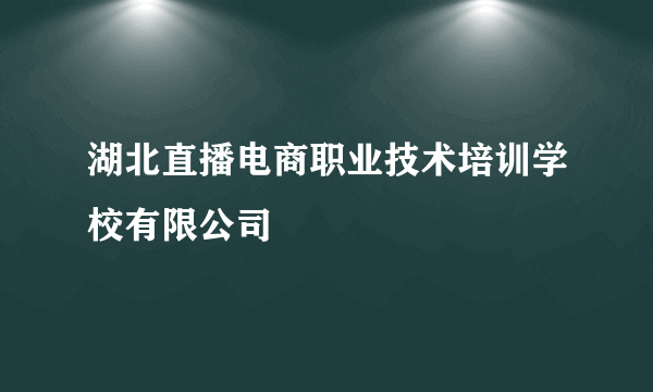 湖北直播电商职业技术培训学校有限公司