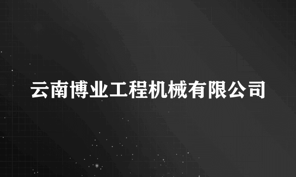 云南博业工程机械有限公司