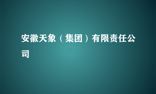 安徽天象（集团）有限责任公司