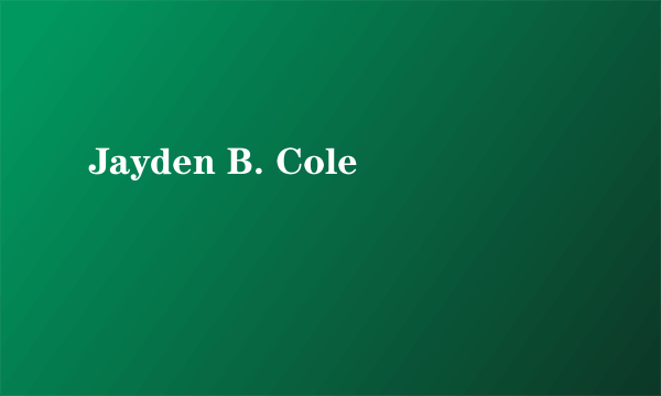 Jayden B. Cole