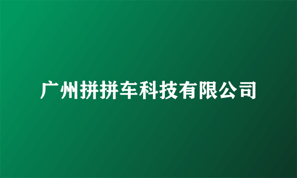 广州拼拼车科技有限公司