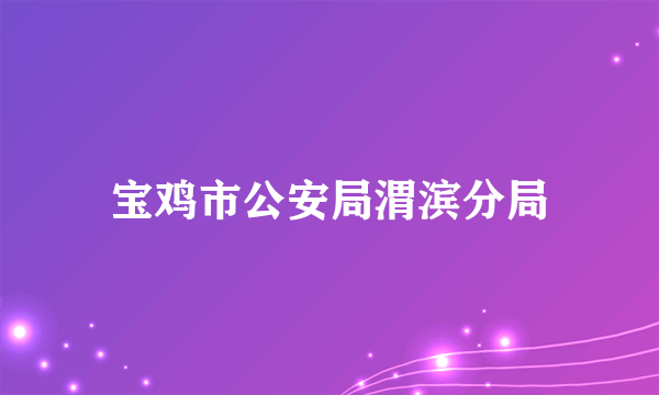 宝鸡市公安局渭滨分局