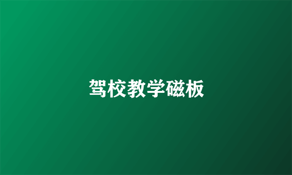 驾校教学磁板