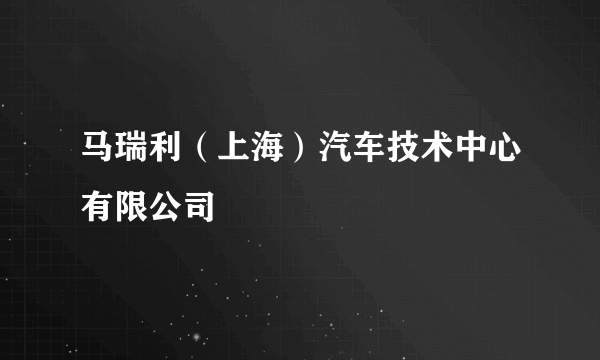 马瑞利（上海）汽车技术中心有限公司