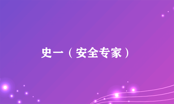 史一（安全专家）