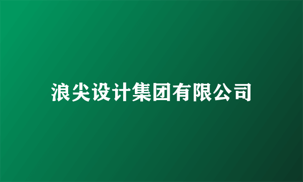 浪尖设计集团有限公司