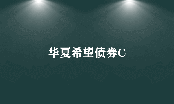 华夏希望债券C