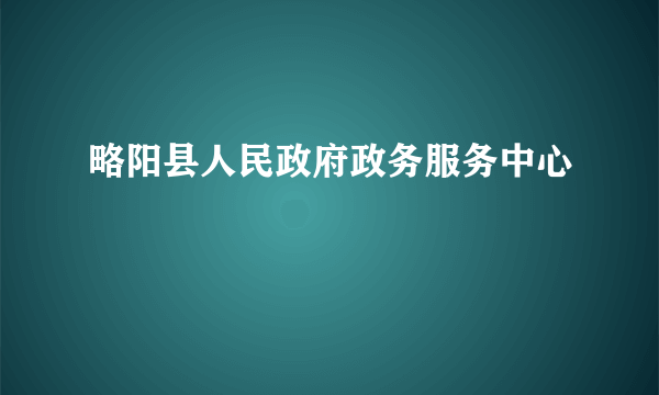 略阳县人民政府政务服务中心