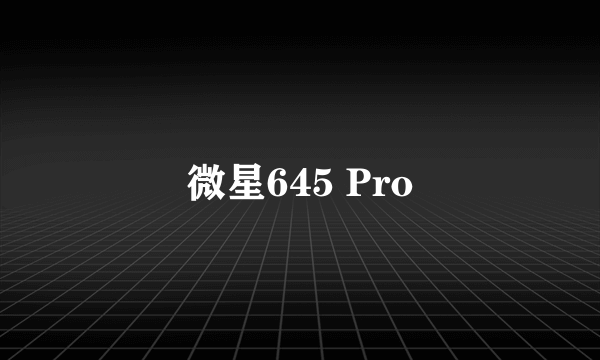 微星645 Pro