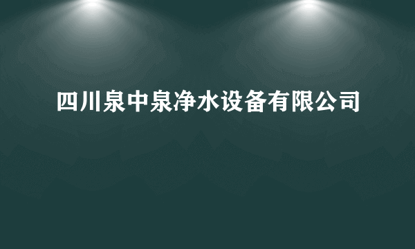 四川泉中泉净水设备有限公司