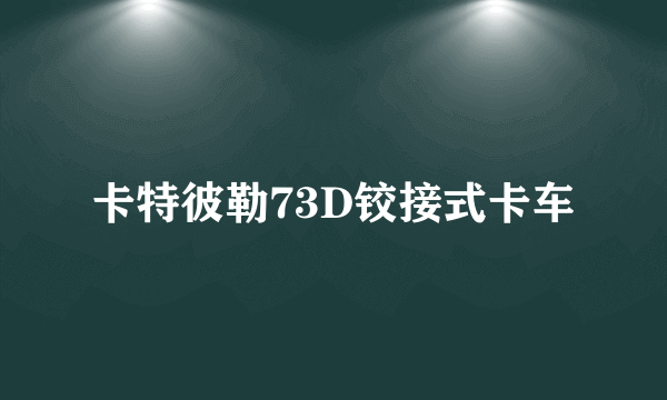 卡特彼勒73D铰接式卡车