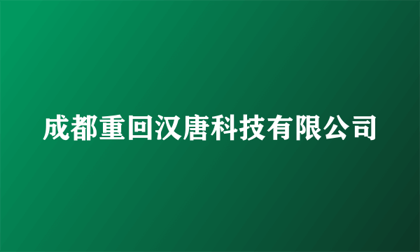 成都重回汉唐科技有限公司