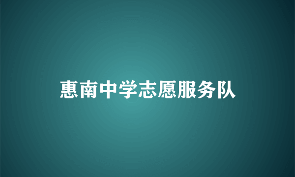 惠南中学志愿服务队