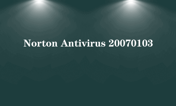 Norton Antivirus 20070103