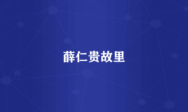 薛仁贵故里