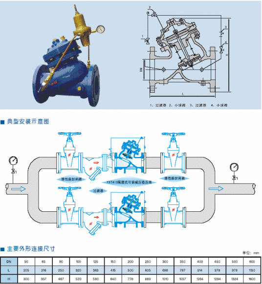 YX741X隔膜可调式减压稳压阀