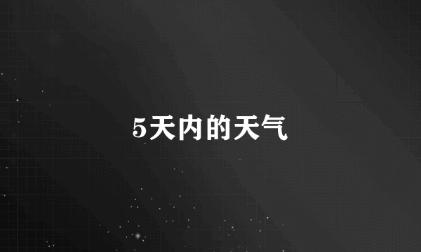 5天内的天气