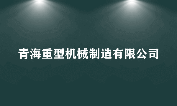 青海重型机械制造有限公司