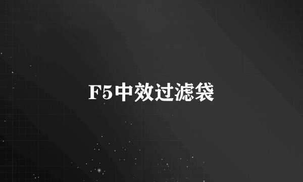 F5中效过滤袋