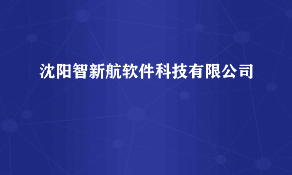 沈阳智新航软件科技有限公司