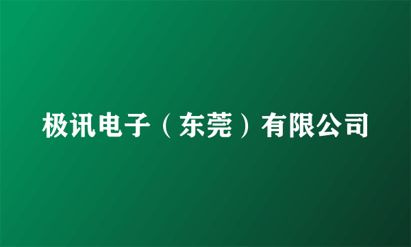 极讯电子（东莞）有限公司
