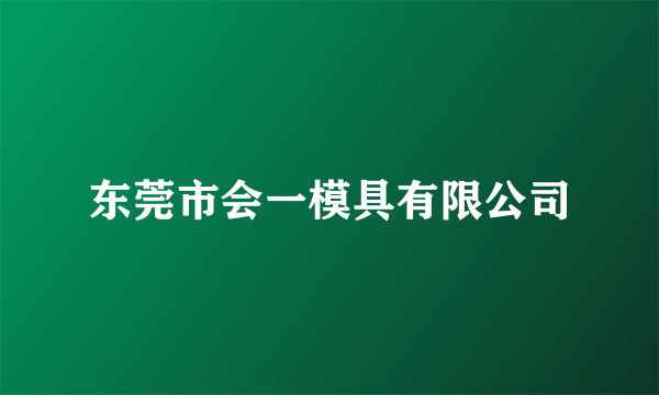 东莞市会一模具有限公司