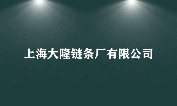 上海大隆链条厂有限公司