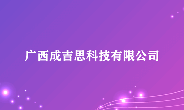 广西成吉思科技有限公司