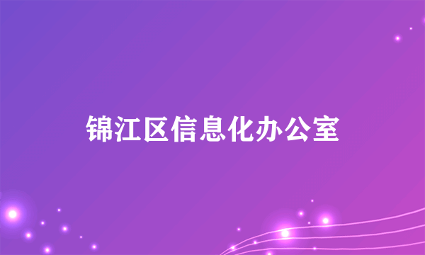 锦江区信息化办公室