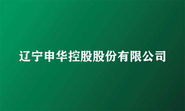 辽宁申华控股股份有限公司