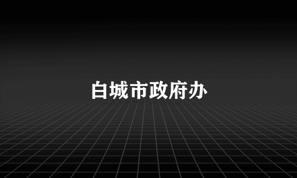 白城市政府办