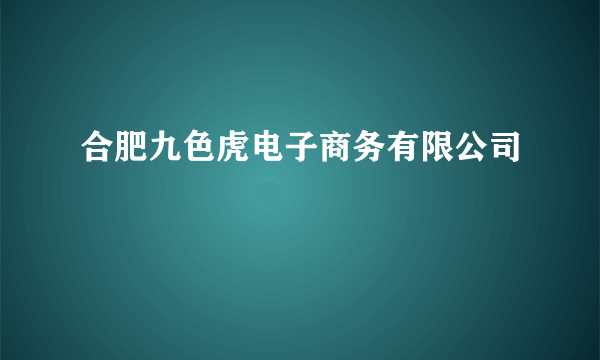 合肥九色虎电子商务有限公司
