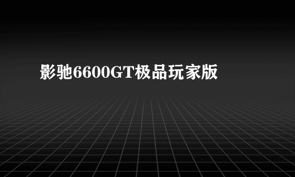 影驰6600GT极品玩家版