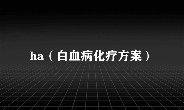 ha（白血病化疗方案）