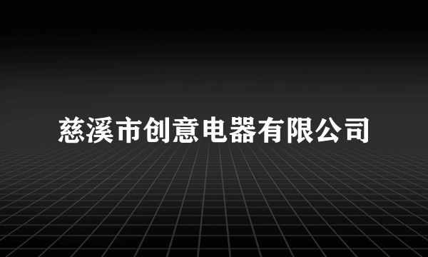 慈溪市创意电器有限公司