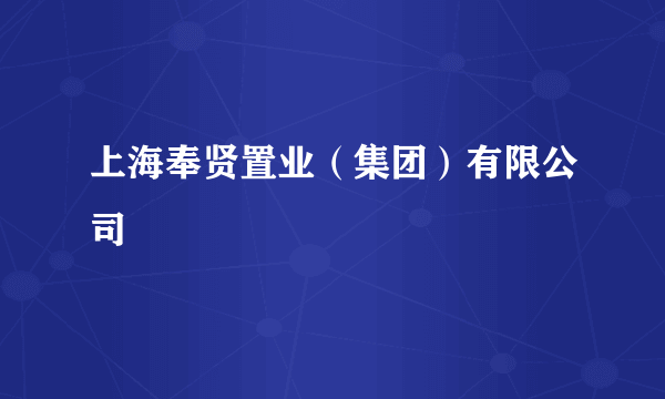 上海奉贤置业（集团）有限公司