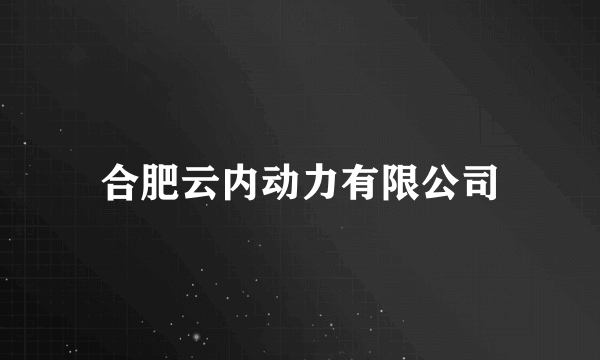 合肥云内动力有限公司